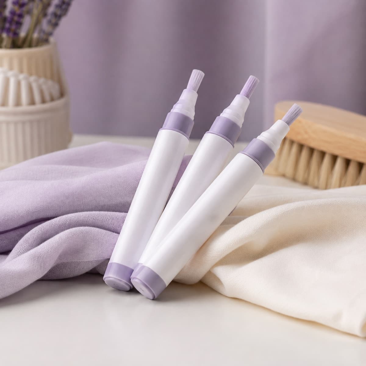 Stain Remover Pen Trio — Three pens for the bag, the desk and the car. Speed beats strength on stains.