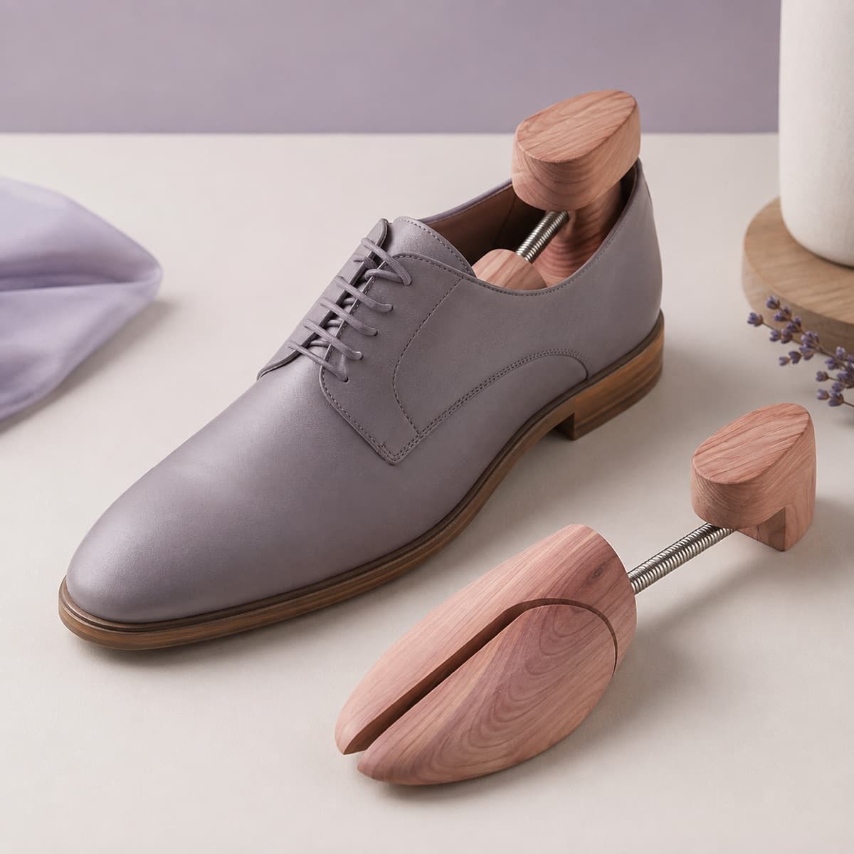 Cedar Shoe Tree Duo — Shoes lose their shape from the inside. Cedar absorbs and holds.