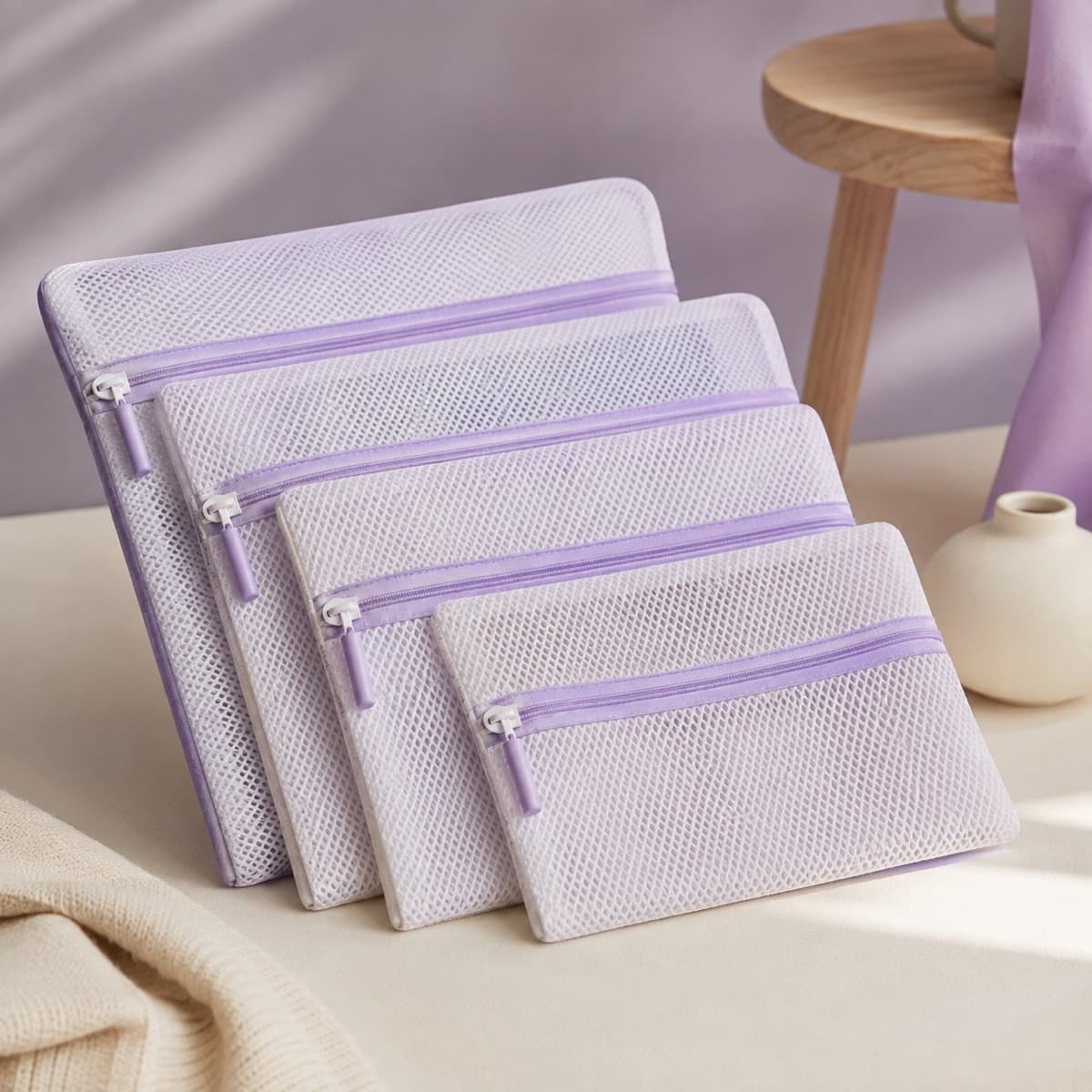 Delicate Wash Bag Set of 5 — Five sizes so knitwear, lingerie and socks stop fighting each other in the drum.