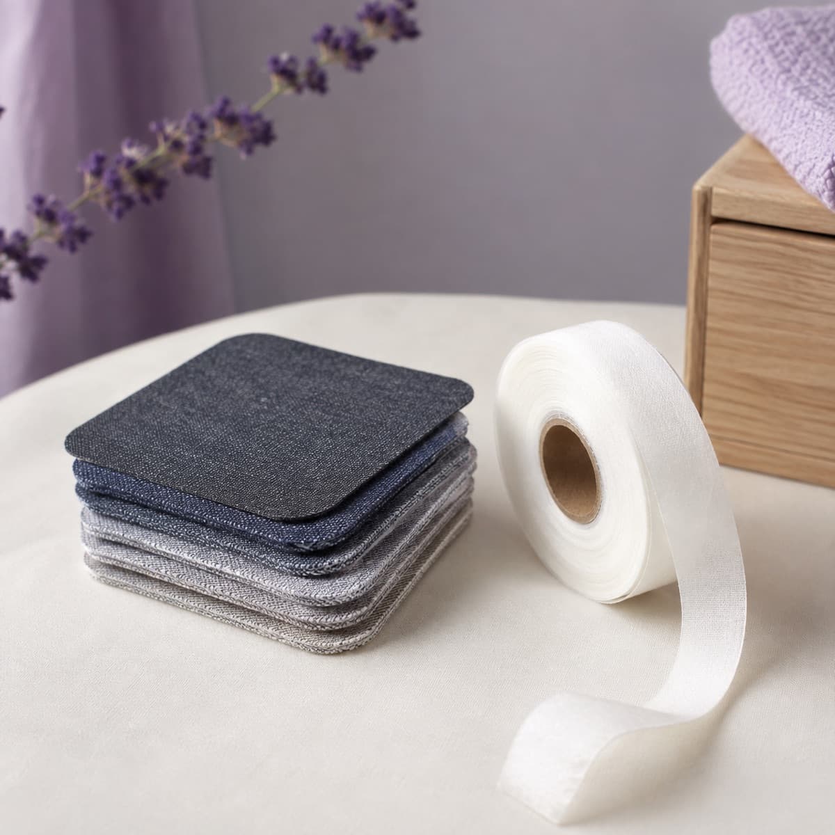 Iron-On Patch & Hem Tape Kit — A fallen hem or a worn elbow, fixed without threading a needle.